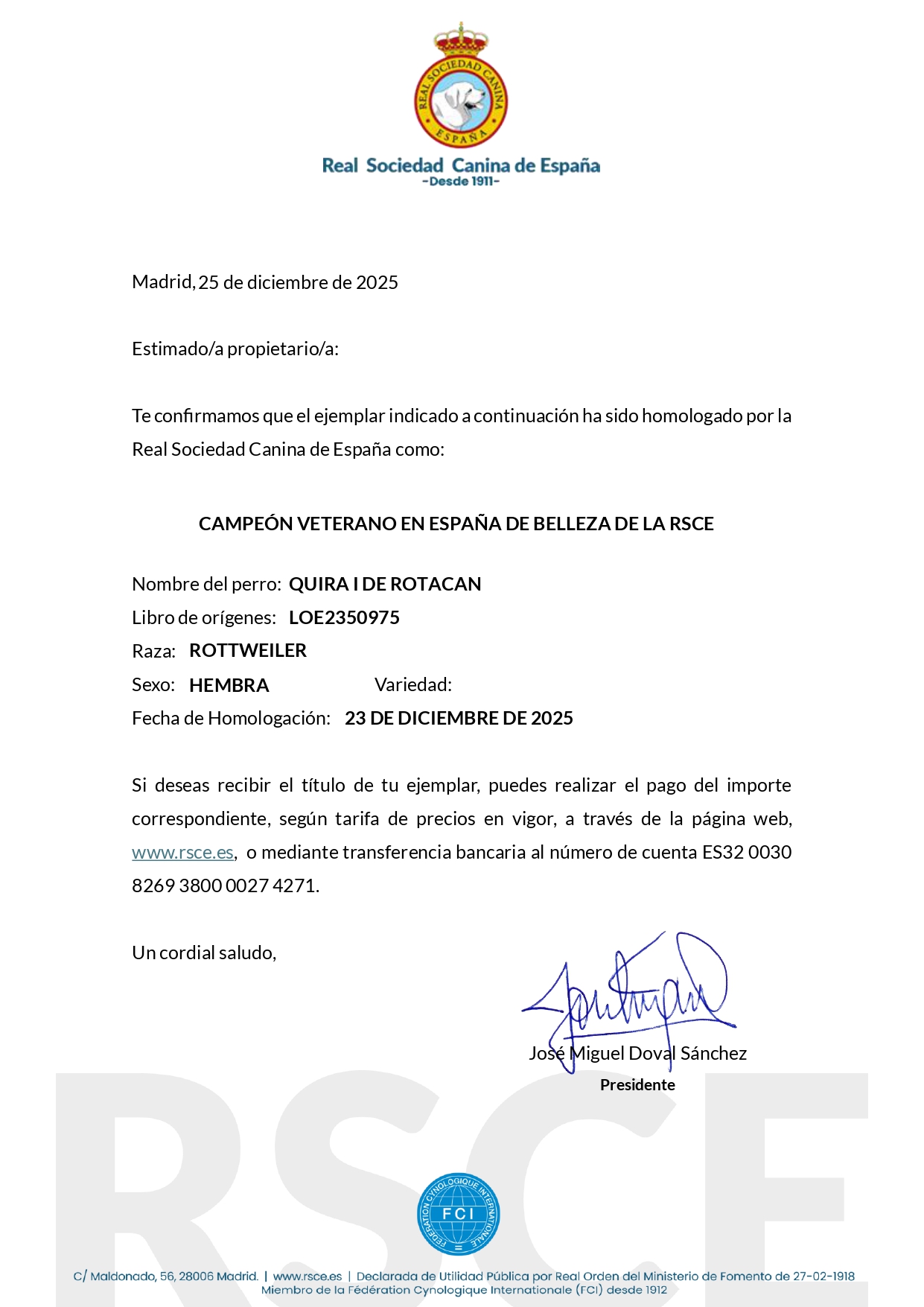 NUEVA CAMPEONA DE ESPAÑA